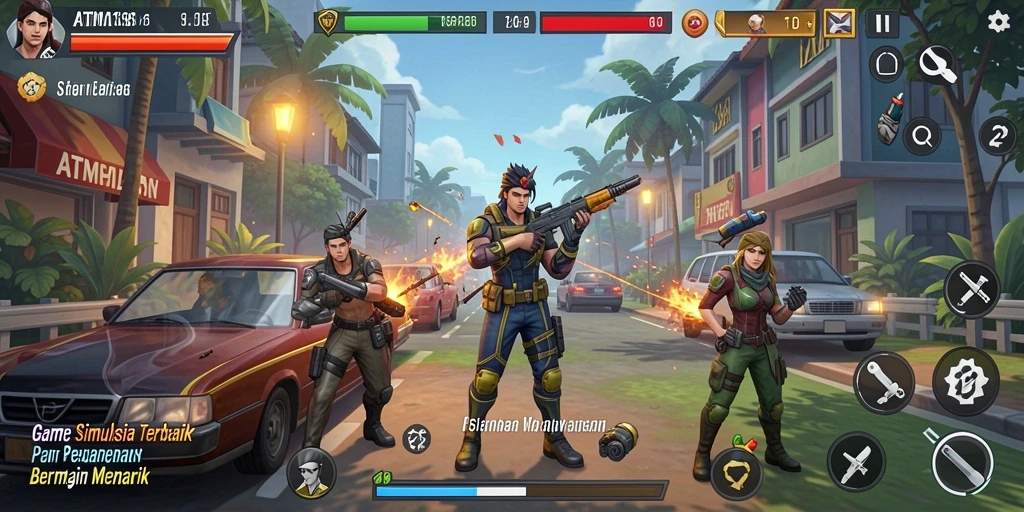 Screenshot menunjukkan gameplay menarik dan interaktif dari ATM138.