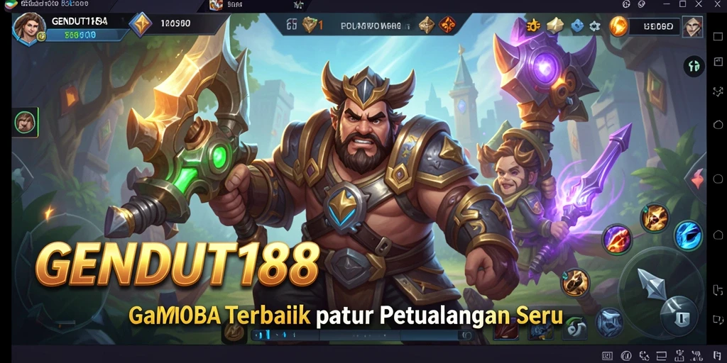 Tangkapan layar GENDUT188 menampilkan aksi seru di arena MOBA.