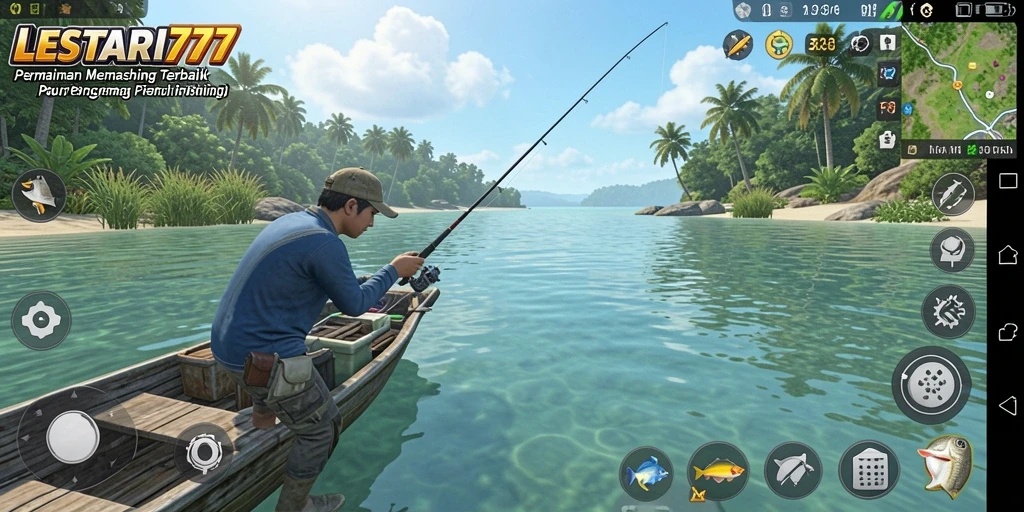 Tampilan gameplay LESTARI777 dengan aksi memancing yang menggembirakan.