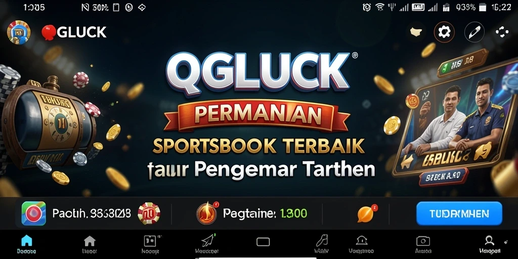 Tampilan utama QGLUCK dengan berbagai pilihan taruhan olahraga.