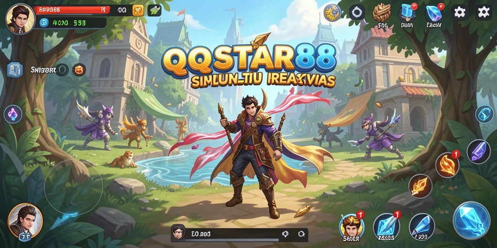 Tampilan gameplay <strong>QQSTAR88</strong> dengan interaksi yang menarik dan grafis yang menawan.